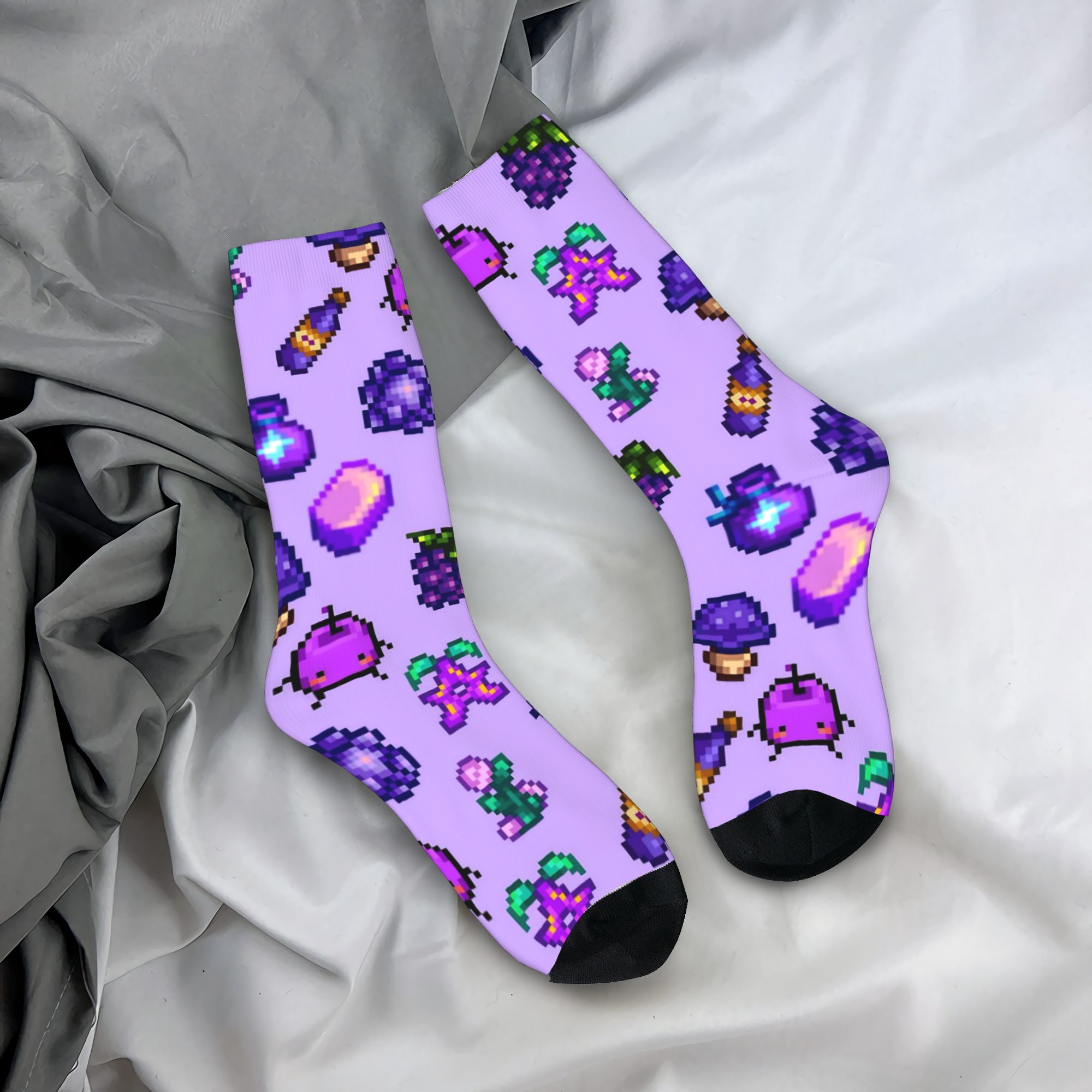 Funny Chicken Leg Socks - Stardew Valley-medias de pollo con animales