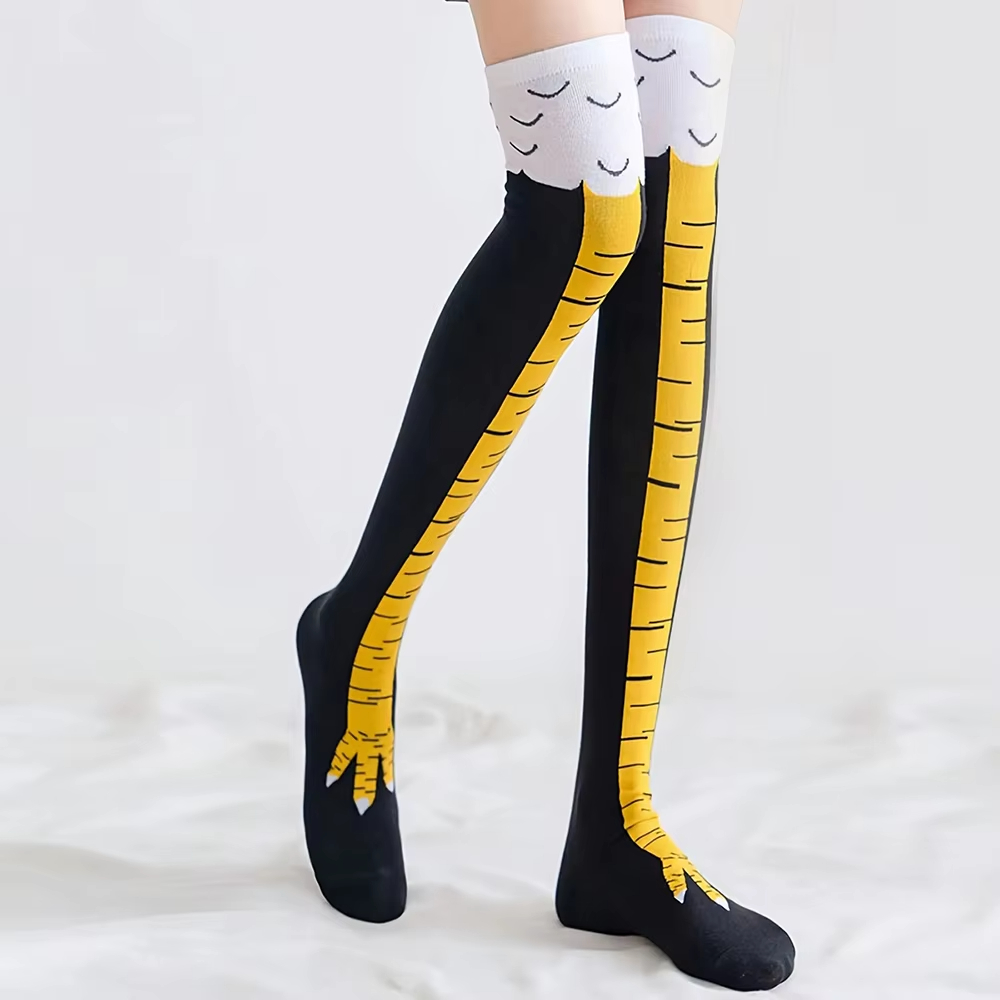 Medias altas hasta el muslo pa - Funny Chicken Leg Socks reseña y precio