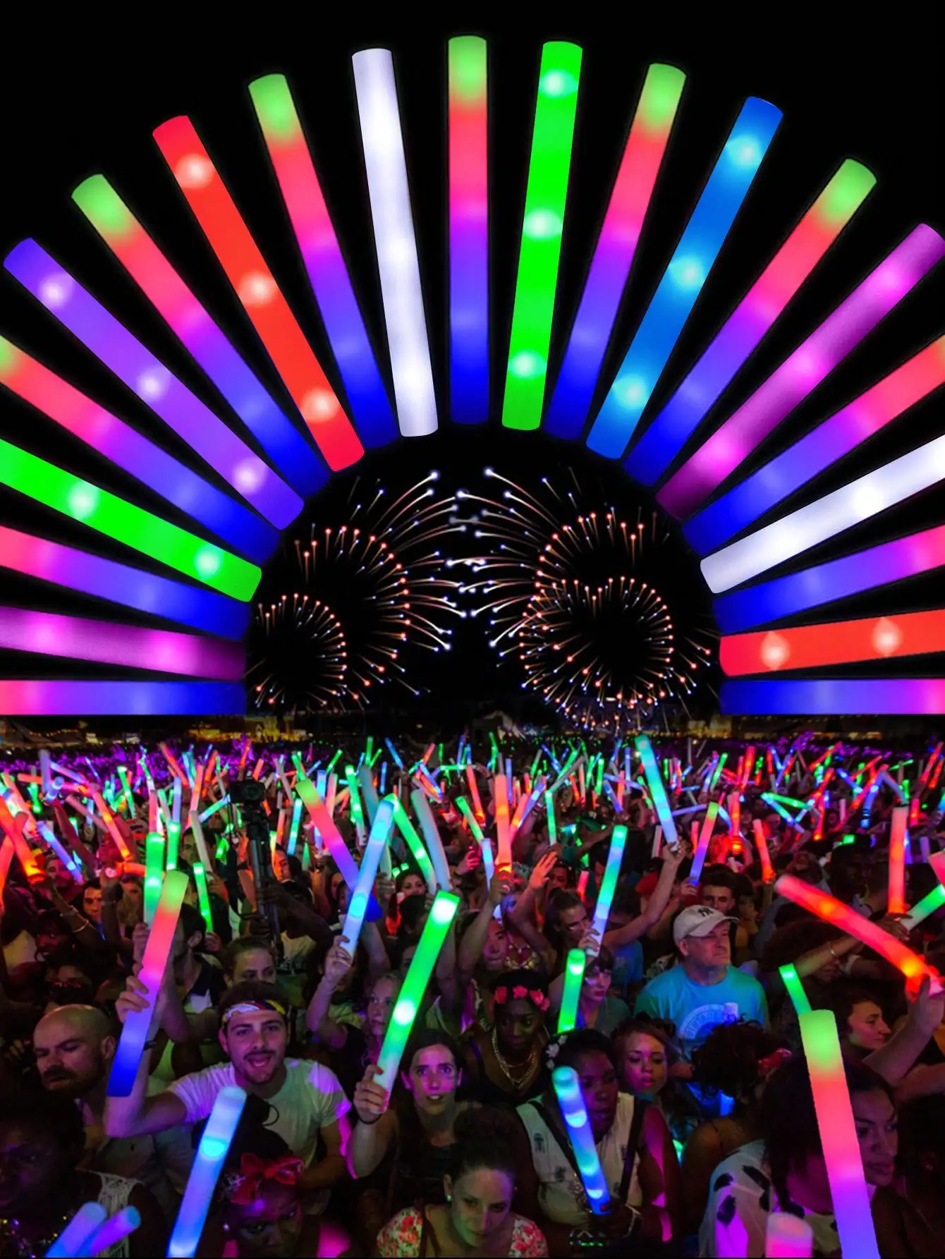 20/30 piezas de barras luminos - Flashing Led Foam Sticks Party reseña y precio
