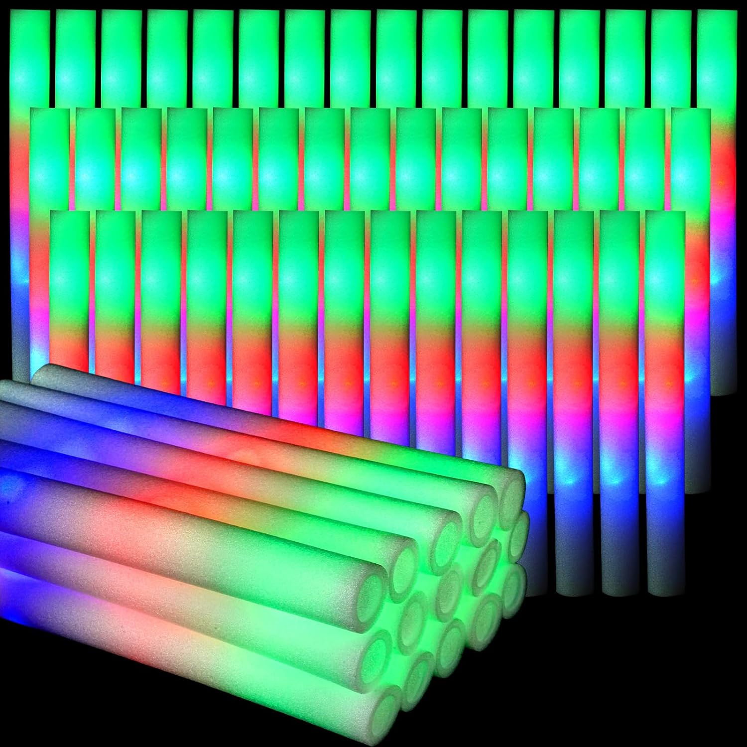 30 Uds. De barras luminosas de - Flashing Led Foam Sticks Party reseña y precio