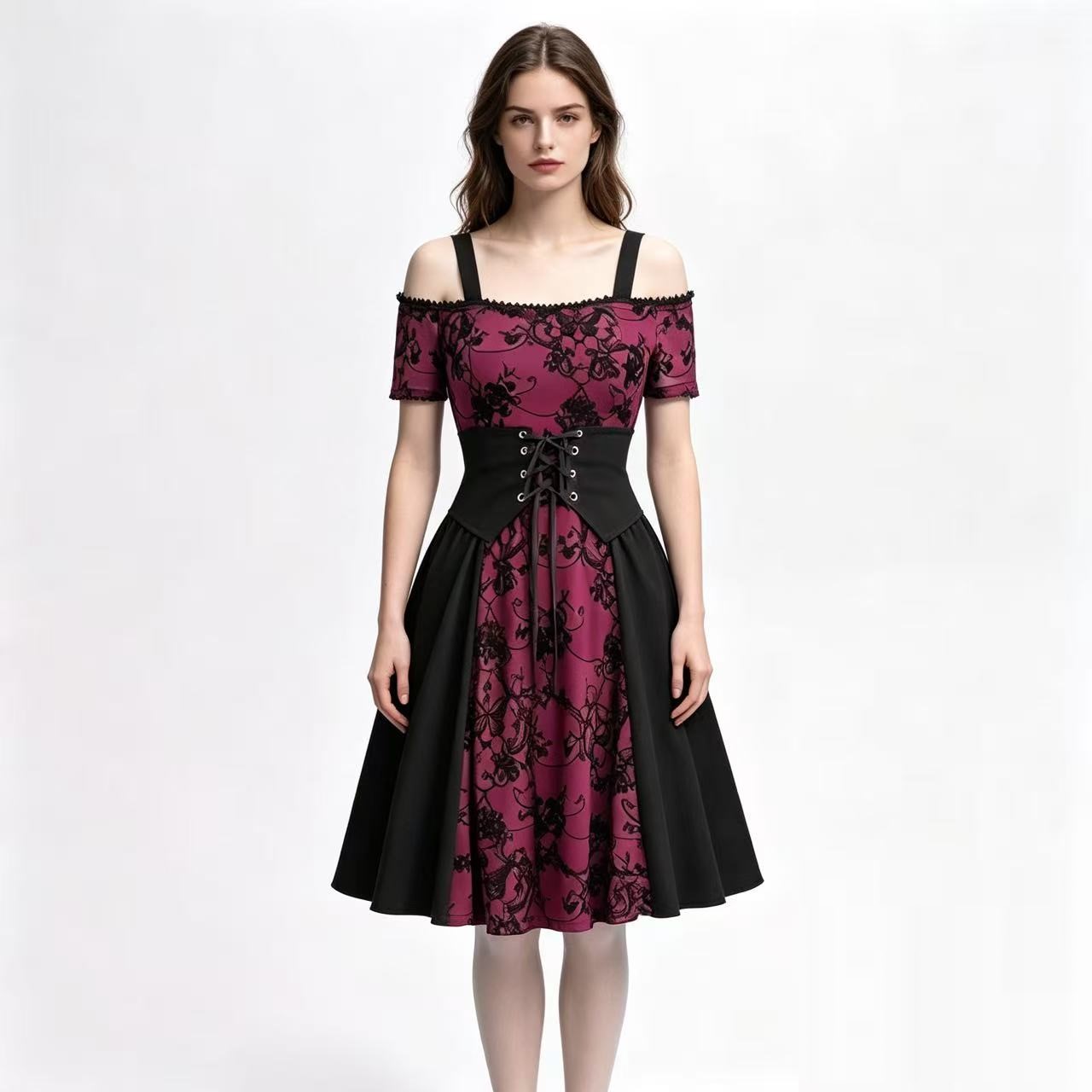 Vestido corto de tirantes con  - Medieval Renaissance Dress Women reseña y precio
