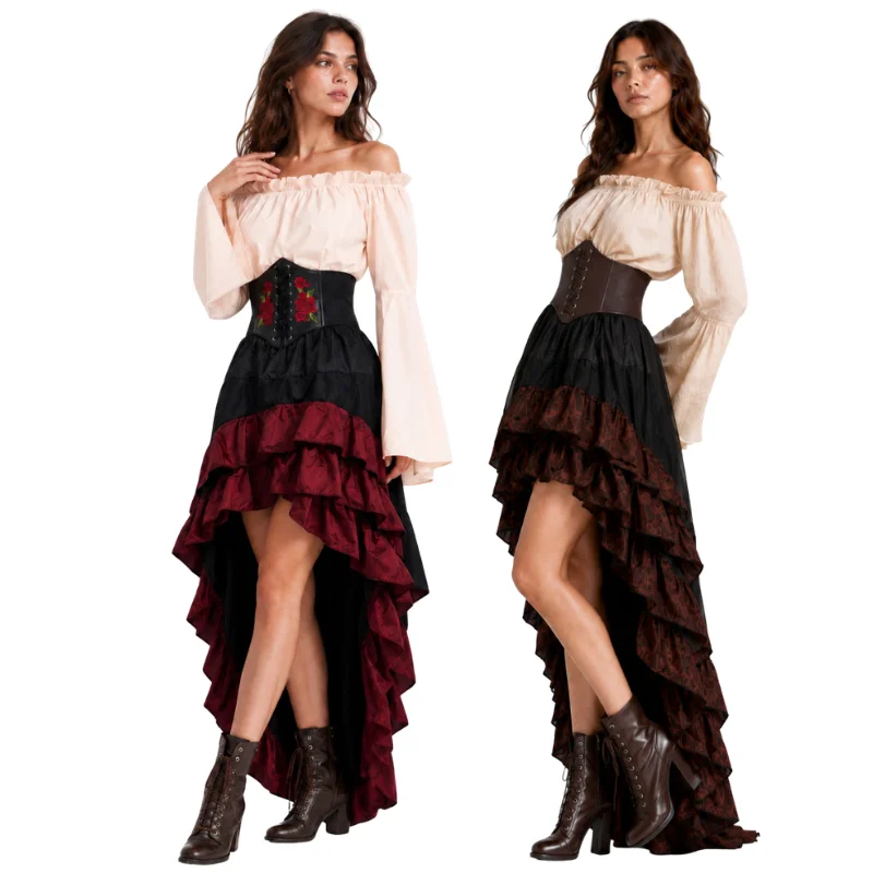 Vestido de Pirata Medieval Ret - Medieval Renaissance Dress Women reseña y precio