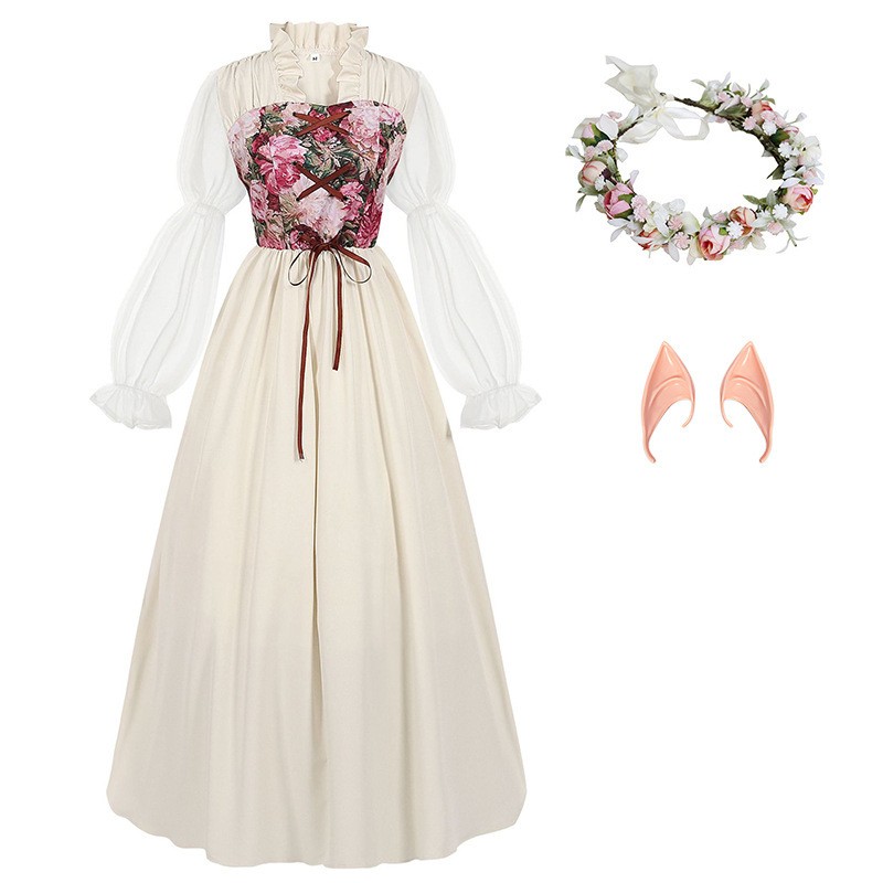 Vestido de cintura con corsé d - Medieval Renaissance Dress Women reseña y precio