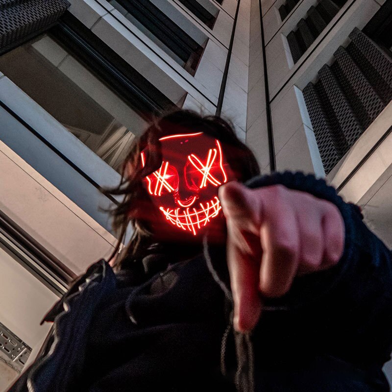 Máscara de Purge LED de Neón p - Led Purge Mask Halloween reseña y precio